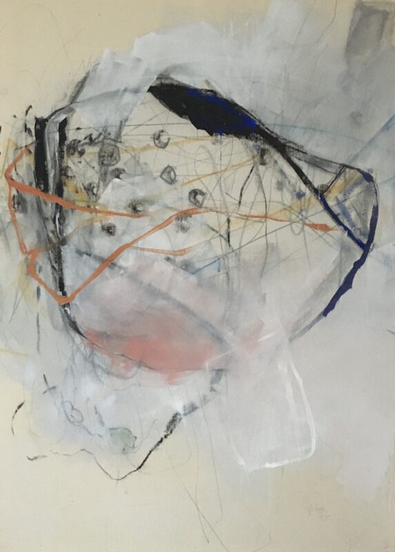 Nicoline von Heyl, Seilanfang, 2025, Mischtechnik auf Leinen, 140 x 100 cm