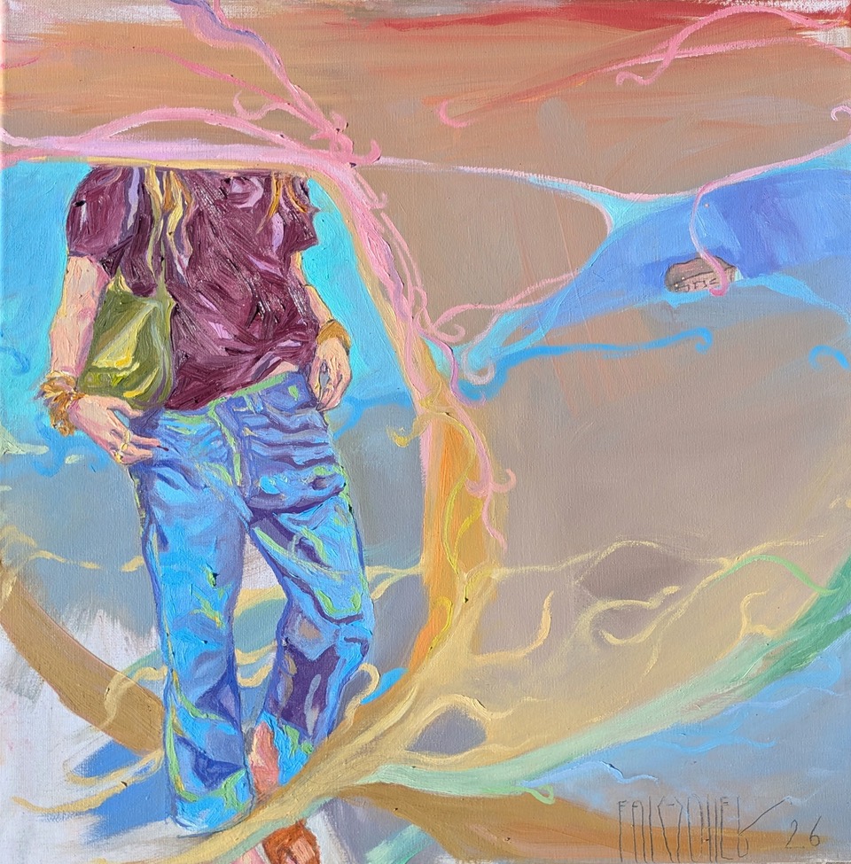 Heidi Falk-Koller, In Yourself, 2026, Öl auf Leinen, 50 x 50 cm