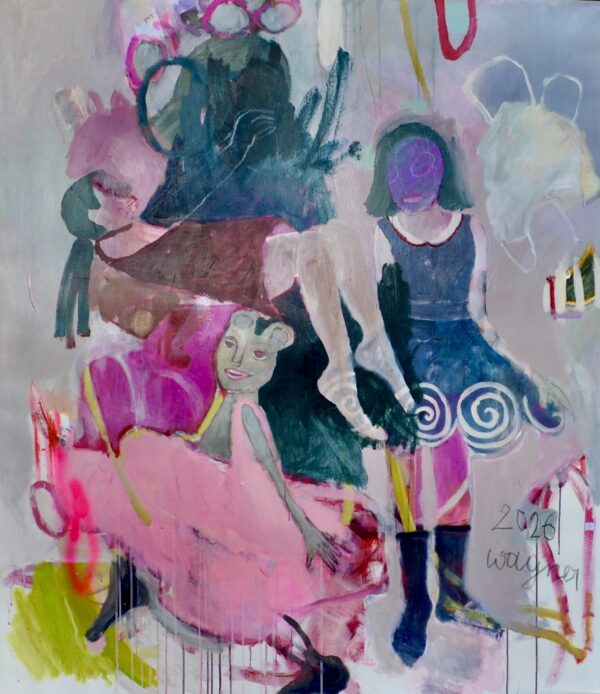 Marlies Wagner, Akzeptanz, 2026, Mischtechnik auf Leinwand, 160 x 140 cm, Foto: Mariles Wagner