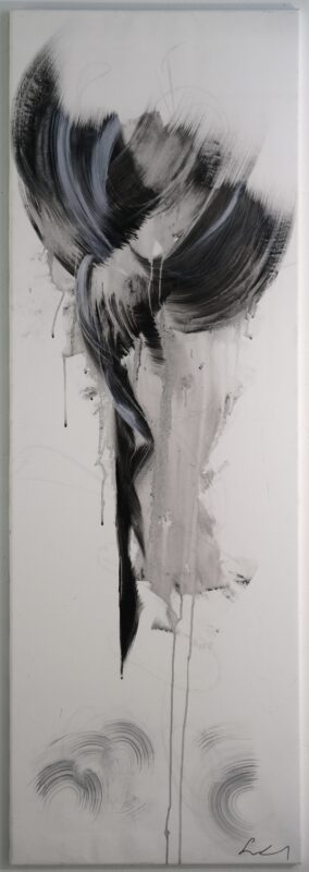 Su Sigmund, Jardin des Fleurs, 2024, Acryl auf Leinwand, 55 x 155 cm, Foto: Attila Izmir
