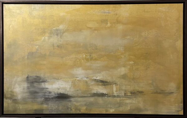 Su Sigmund, Aus der Serie "Gold", 2025, Acryl auf Leinwand, 80 x 130 cm, Foto: Attila Izmir