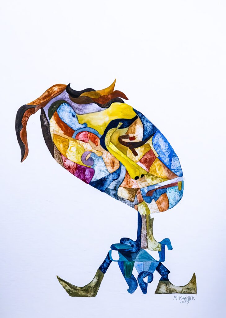 Michael Maicher, Ohne Titel, 2025, Aquarell auf Papier, 36 x 48 cm