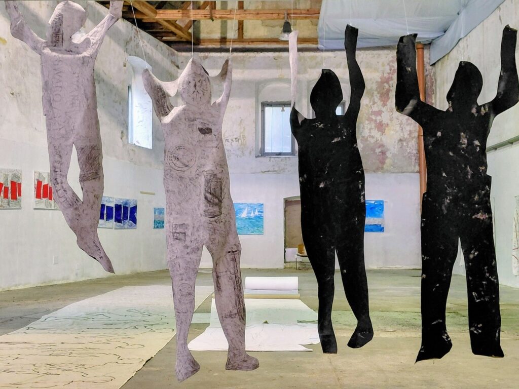 Ausstellungsansicht "Renate Polzer: Zwischen Wasser und Himmel", Fabrik Saag, 2026, Foto: Renate Polzer