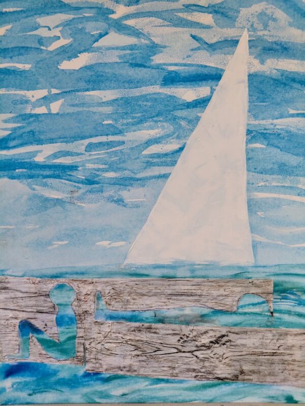 Ausstellungsansicht "Renate Polzer: Zwischen Wasser und Himmel", Fabrik Saag, 2026, Foto: Renate Polzer