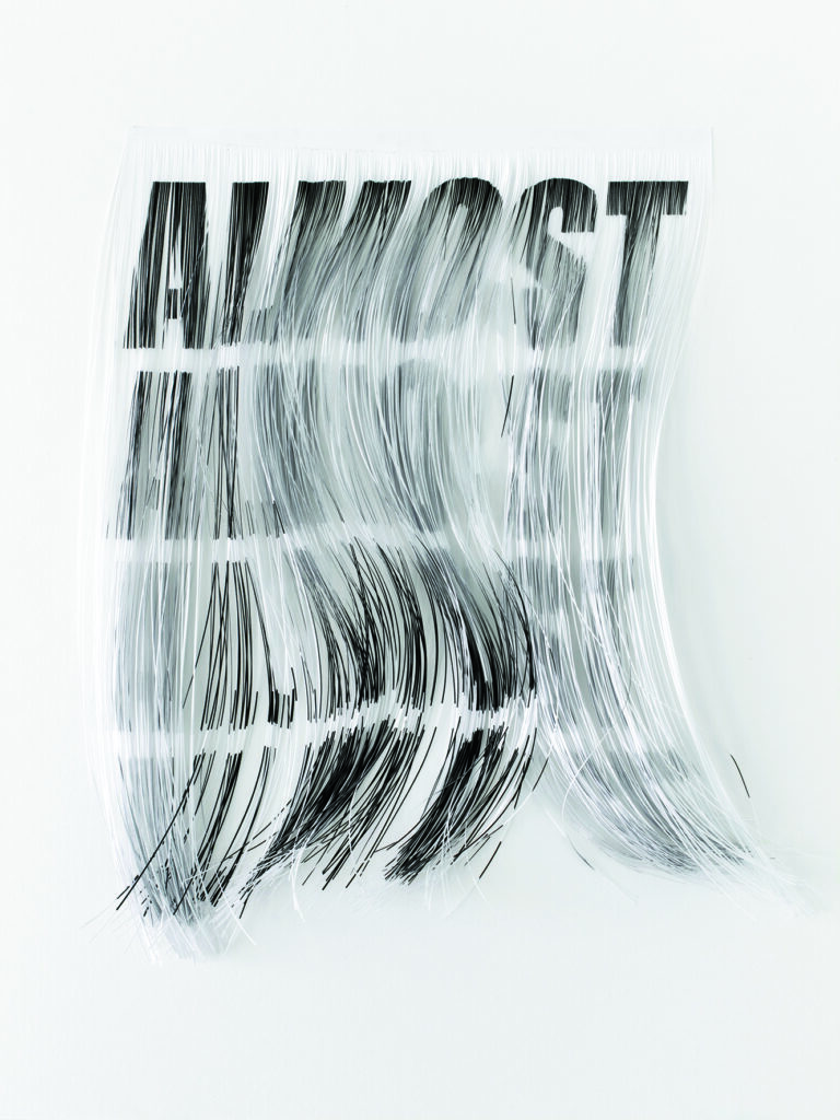 Herbert De Colle, ALMOST (ALMOST, CLOSE, DONE), 2026, geschnittener Druck, 40 x 30 x 2 cm