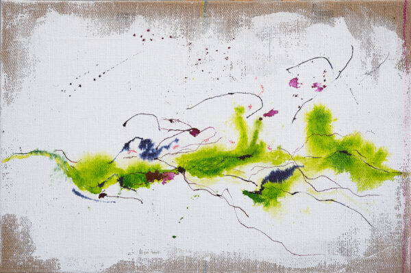 Stefan F. Jausz, Auferstehung, 2026, Mischtechnik auf Jute, 60 x 90 cm, Foto: M & M Assam