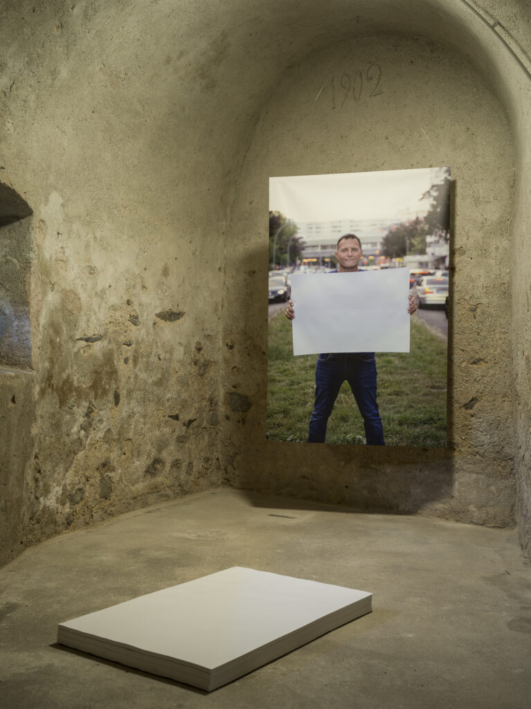 Werner Gasser, White Paper Revolution, 2024–present, Ausstellungsansicht „Relationes“, Kloster Neustift / Abbazia di Novacella, Vahrn / Varna, 2026, Foto: Tiberio Sorvillo