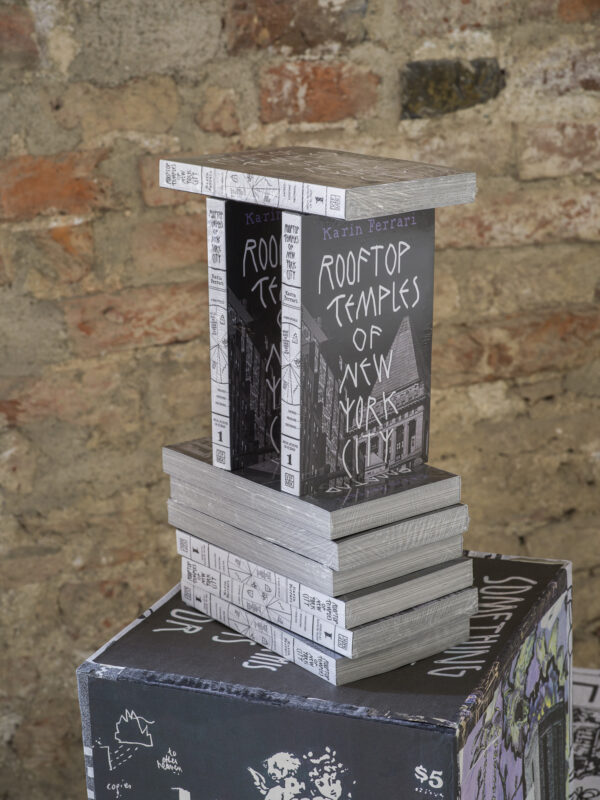 Karin Ferrari, Rooftop Temples of New York City, 2020, Ausstellungsansicht „Relationes“, Kloster Neustift / Abbazia di Novacella, Vahrn / Varna, 2026, Foto: Tiberio Sorvillo