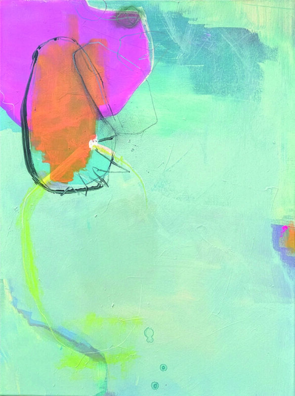 Kerstin Malle, EndLich, 2025, Mischtechnik auf Leinen, 80 x 60 cm