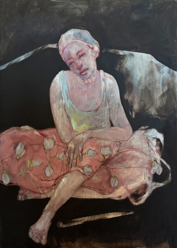 Brigitte Kranz, Im Moment der Stille, 2026, Pigmentmischtechnik auf Leinen, 145 x 105 cm
