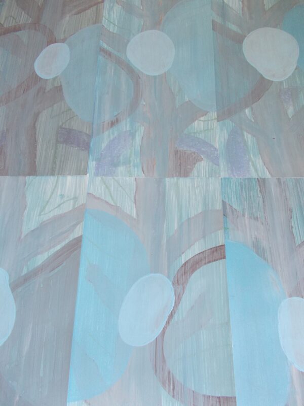Leo Hainzl, aus der Serie "Voda" (Detail), 2026, Mischtechnik auf Papier, 10-teilig, je 53 x 25,5 cm, Foto: Leo Hainzl