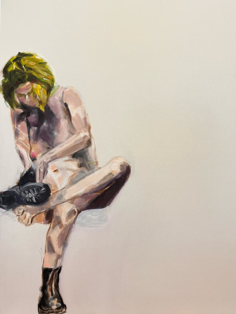 Ingrid Türk-Chlapek, ICH BIN MEIN MIR, 2026, Acryl und Öl auf Leinwand, 80 x 60 cm