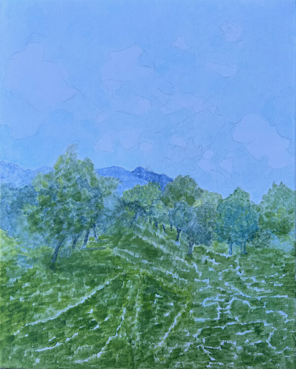 Luzie Pinkas, 2026, Acryl auf Papier, 60 x 48 cm, Foto: Luise Kloos